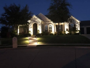 A decent sized house using about 120 lumens of landscape lighting